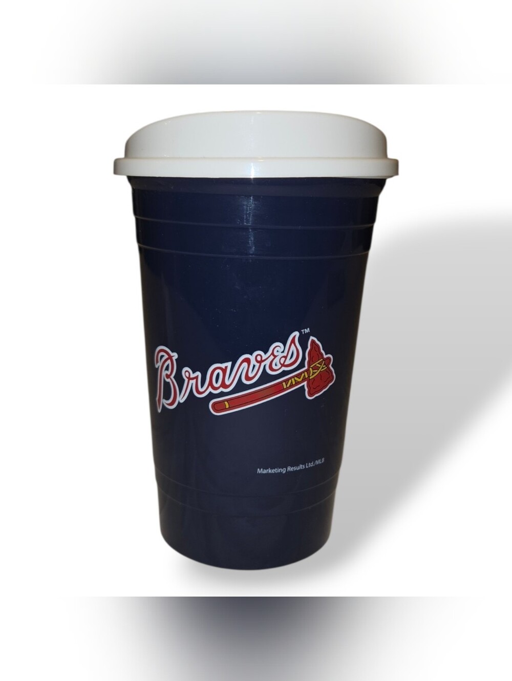 MLB Braves Navy and White Travel Cup